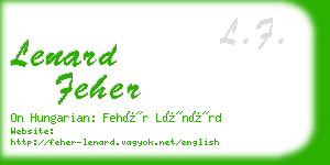 lenard feher business card